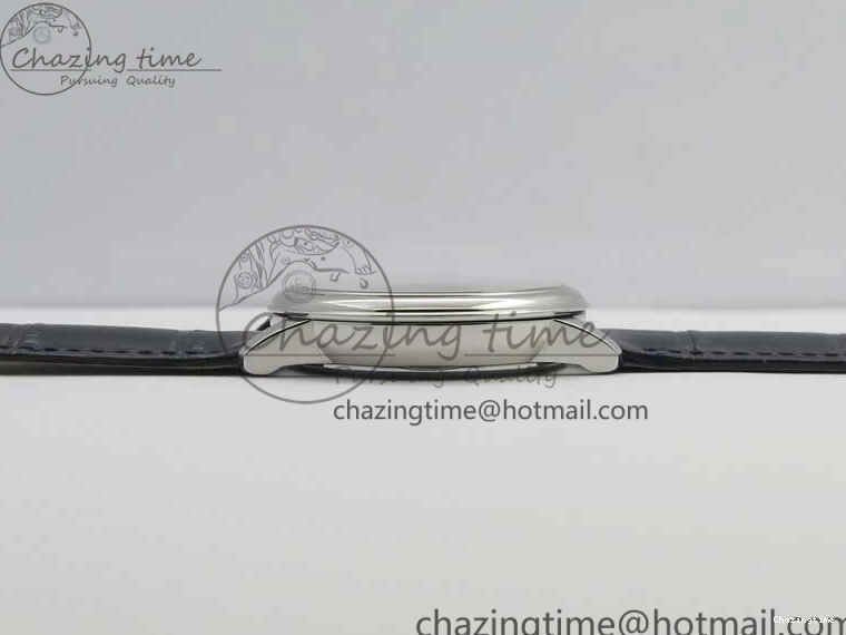 0215 Timeless De Ville Prestige Real PR SS ZF 1:1 Best Edition Gray Dial Blue Markers on Blue Leather Strap MIYOTA 7936